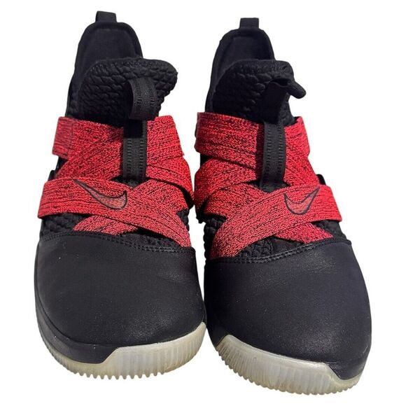 Size 7Y - Nike LeBron Zoom Soldier 12 2018‎ Black Red - Picture 2 of 5